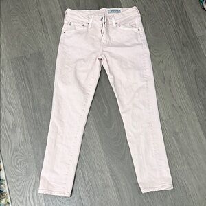 AG Women's Light Pink Skinny Jeans - Classic Slim Fit